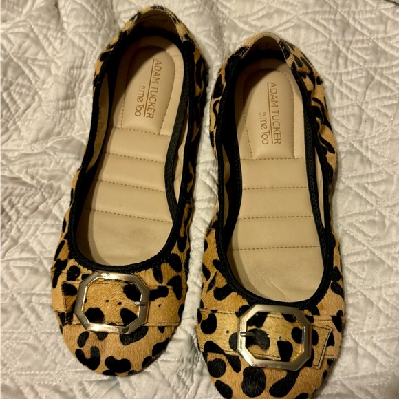 Me Too Adam Tucker: Leopard Print Flats with Gold Buckles - Picture 4 of 4